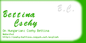 bettina csehy business card